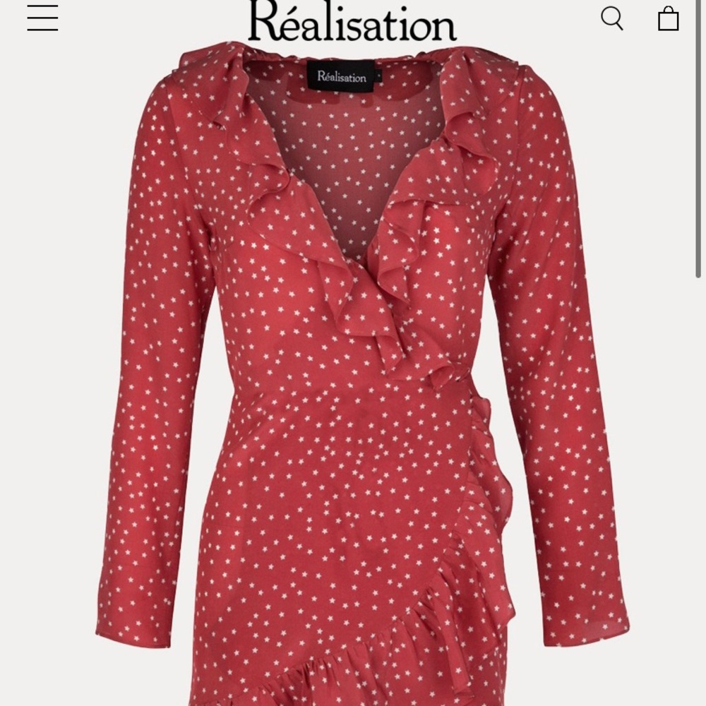 Realisation Par Alexandra Red Wrap dress